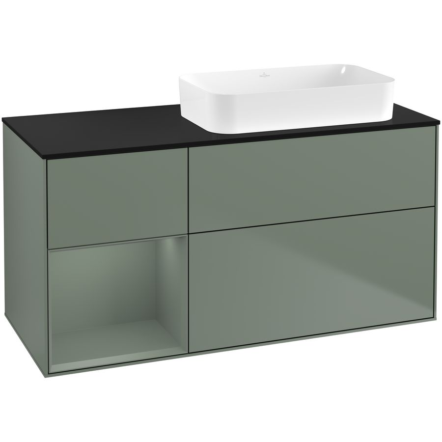Wastafelonderkast Finion 1200x603x501mm Olive Matt Lacquer G682GMGM