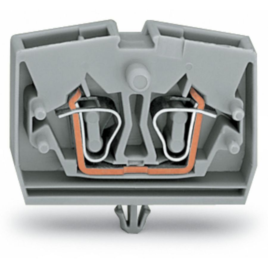 2-draads klem z. drukknop +klikvoetje grijs 264-311 VVE=100