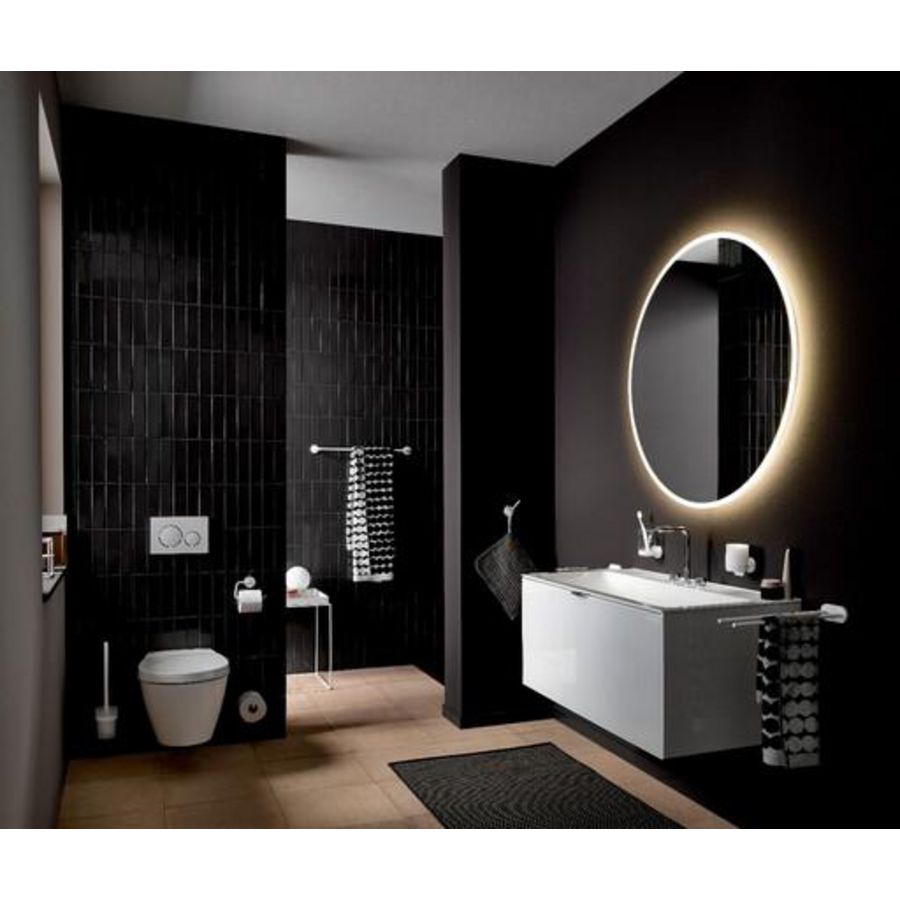 Round reserverolhouder verticaal zwart