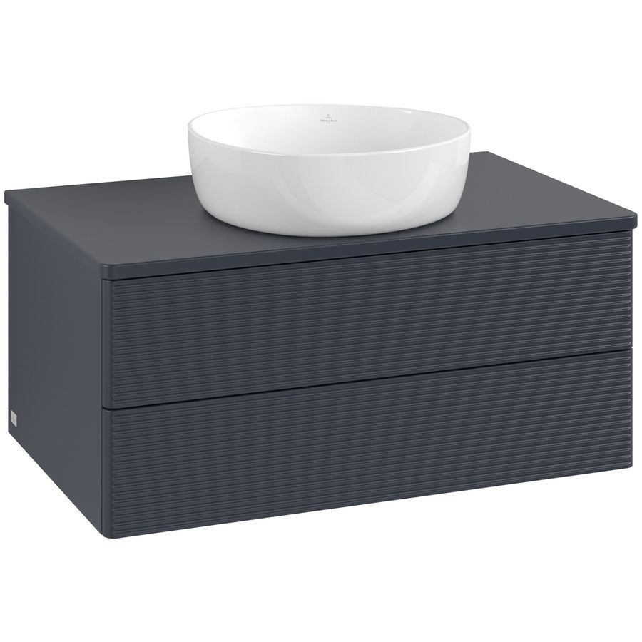 Wastafelonderkast Antao 800x360x500mm Mid.Blue Matt Lacquer L19150HG