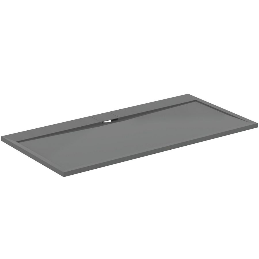 Douchebak I.LIFE ultra flat solid composiet 180x90cm rechthoekig betongrijs