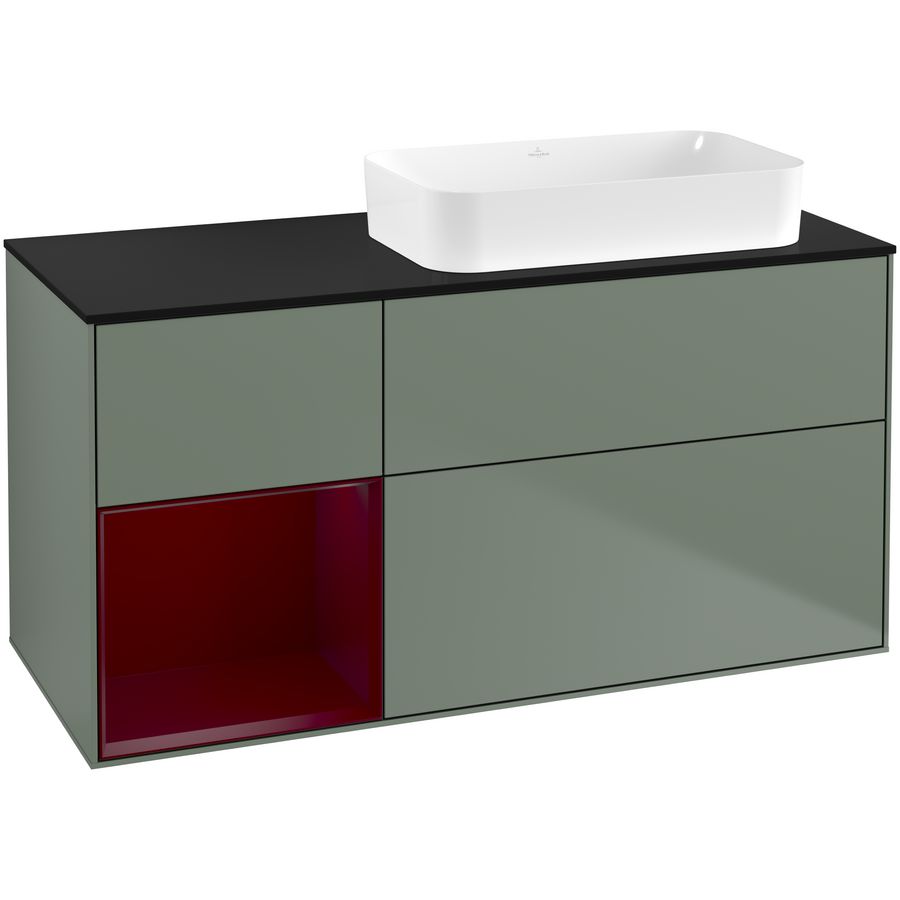 Wastafelonderkast Finion 1200x603x501mm Olive Matt Lacquer G682HBGM