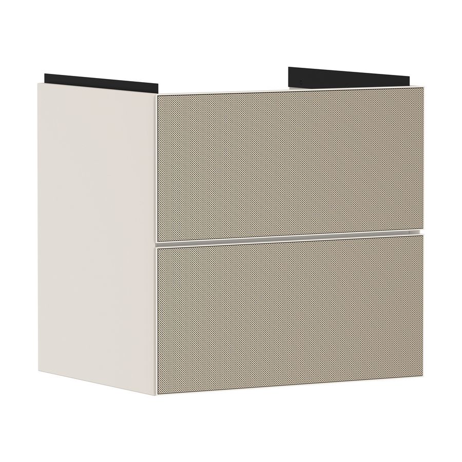 Onderkast Sand Matt beige / front patterned bronze 580x475mm 2x la tbv wastafel Xevolos E 54176390