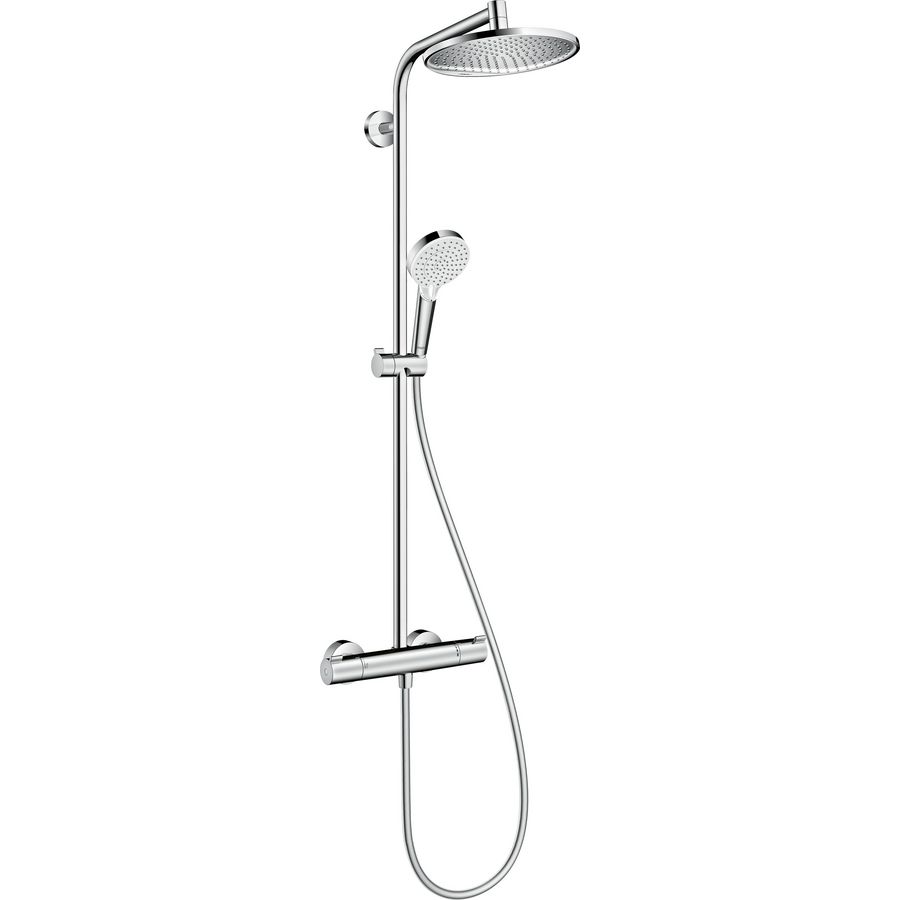 Crometta S240 Showerpipe douchecombinatie wit/chroom