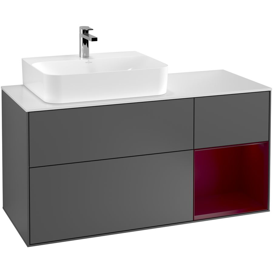 Wastafelonderkast Finion 1200x603x501mm Antr. Matt Lacquer F151HBGK