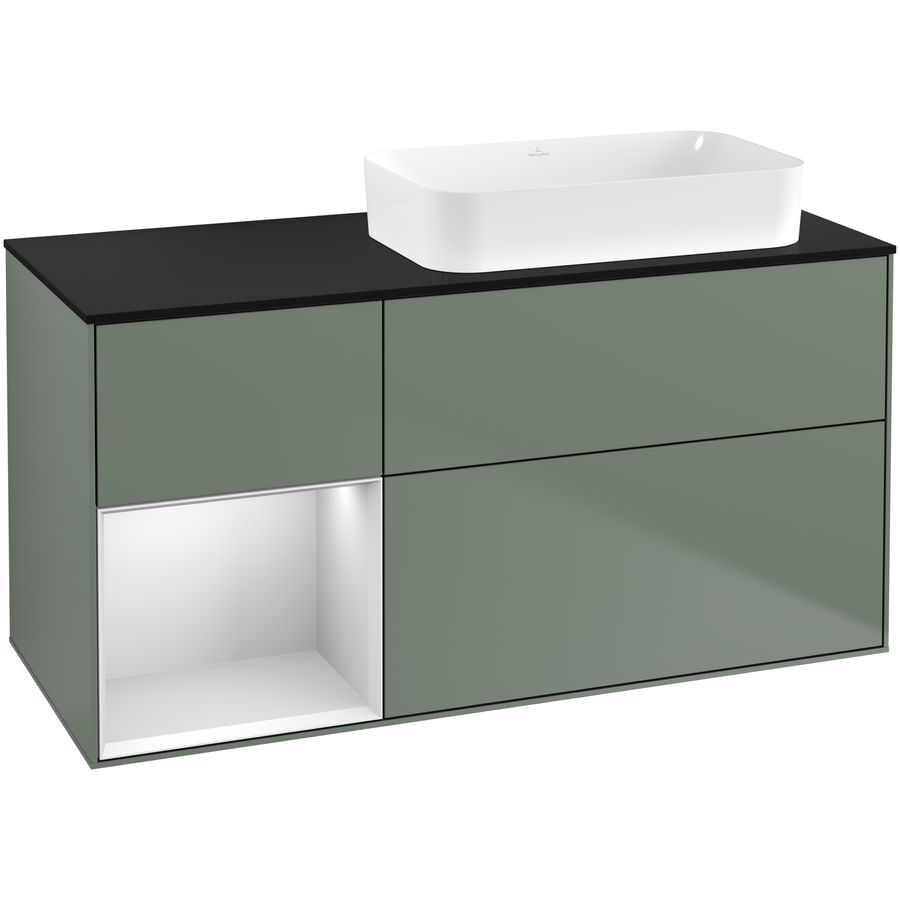 Wastafelonderkast Finion 1200x603x501mm Olive Matt Lacquer G682MTGM