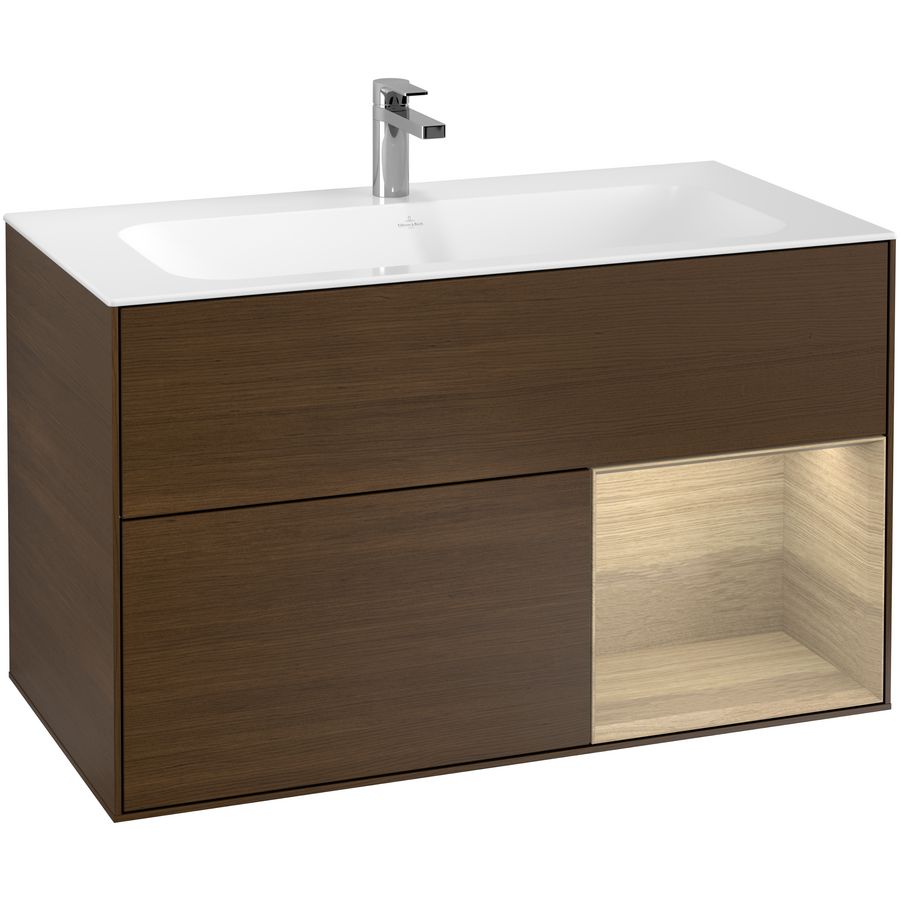 Wastafelonderkast Finion 996x591x498mm W.Veneer F040PCGN