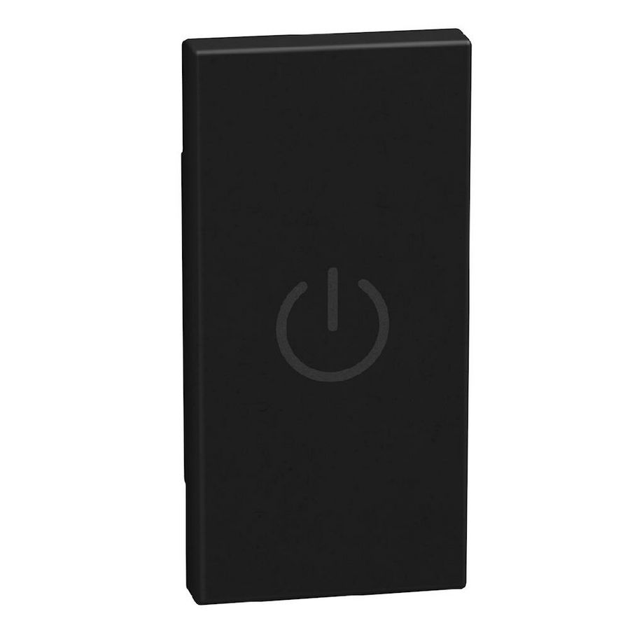 Light Now axiale toets met pictogram boiler 1 module - zwart