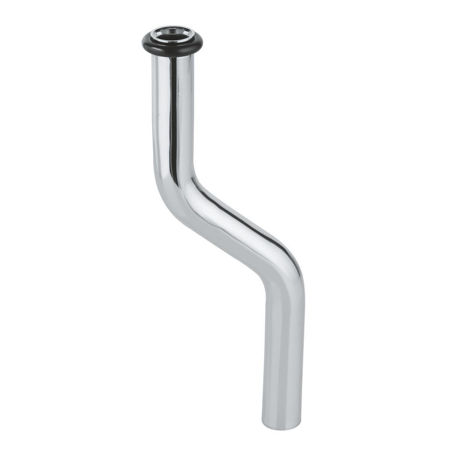 Urinoirspoelpijp chroom 200mm diameter 18mm sprong 50mm