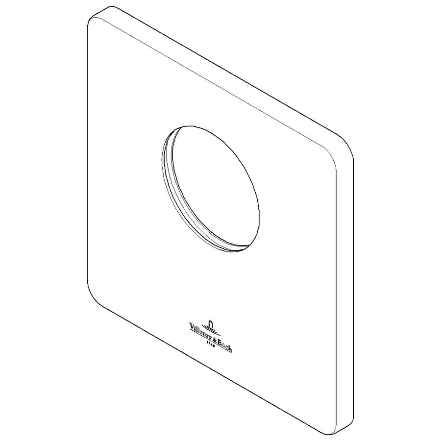 XTOOL Rozet 120x120x9mm Mat Zwart