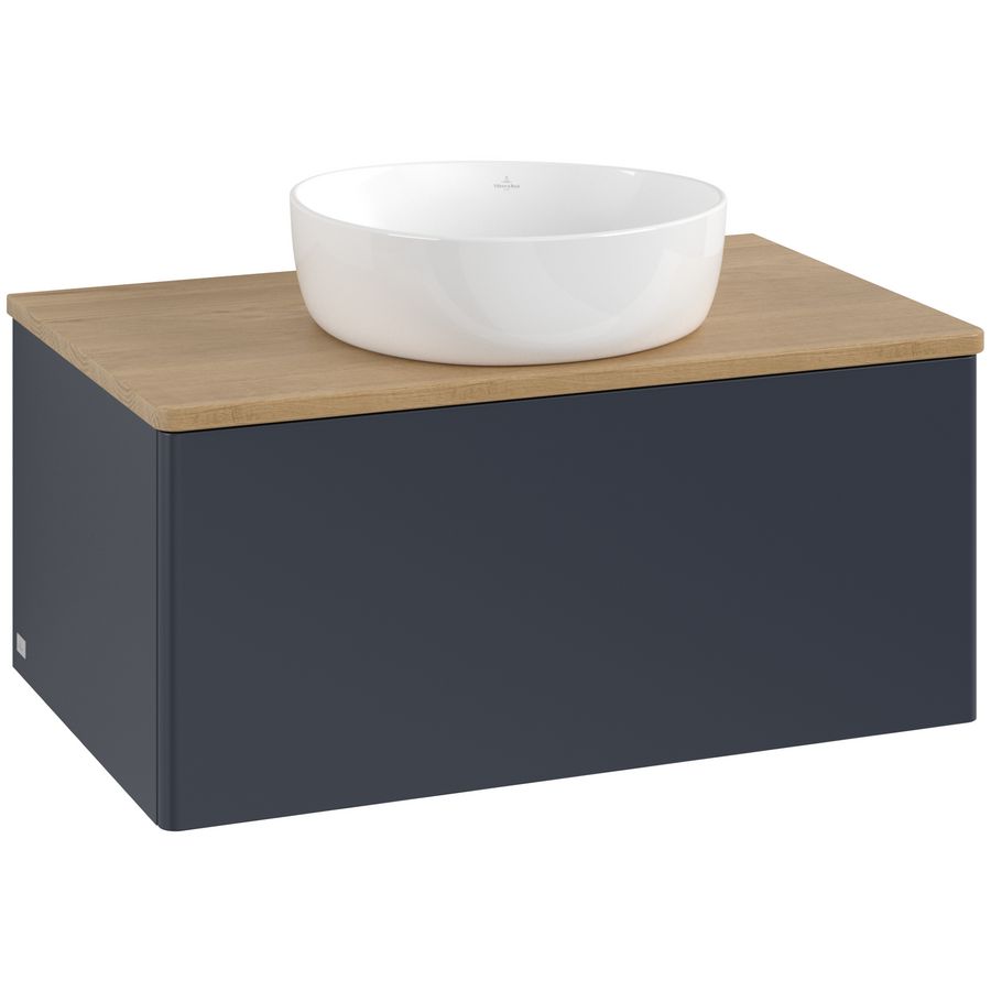 Wastafelonderkast Antao 800x360x500mm Mid.Blue Matt Lacquer L30011HG