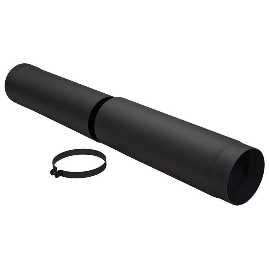 Zwart staal Ø150mm paspijp 500 tot 800mm