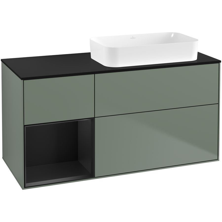 Wastafelonderkast Finion 1200x603x501mm Olive Matt Lacquer G682PDGM
