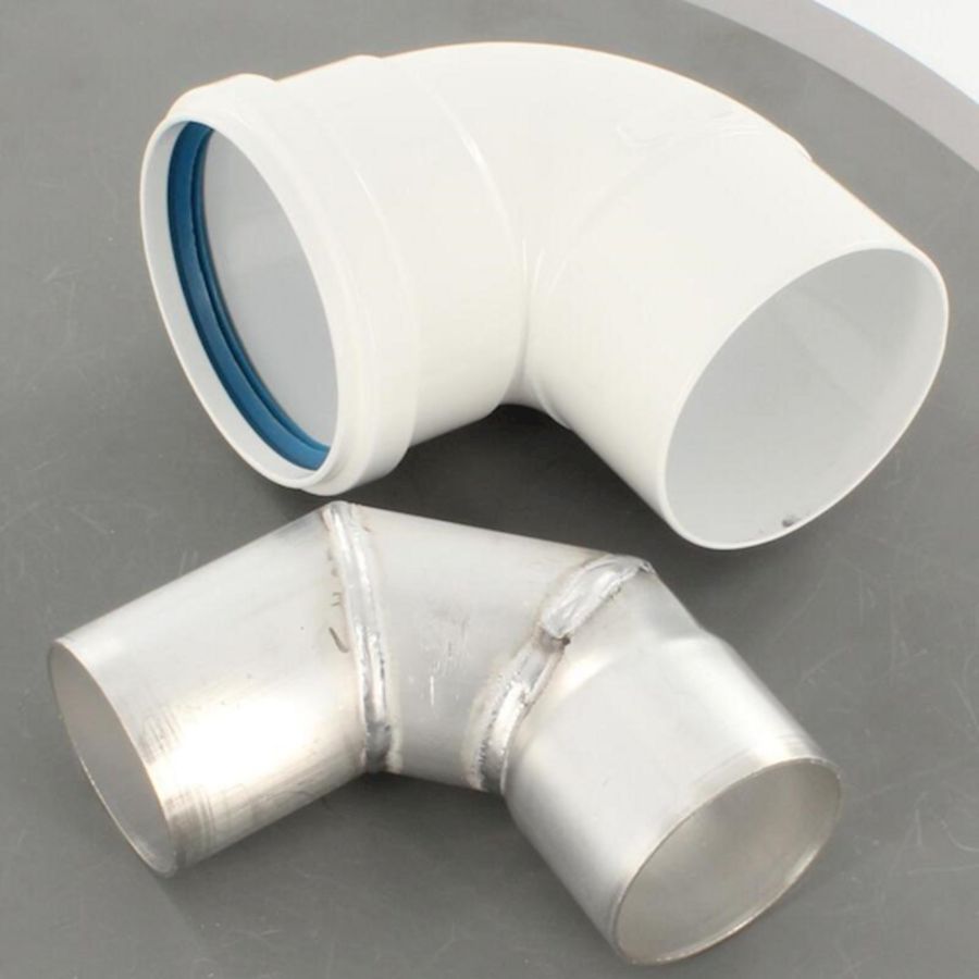 Bocht dubbel w. concentrisch 90/60 90gr