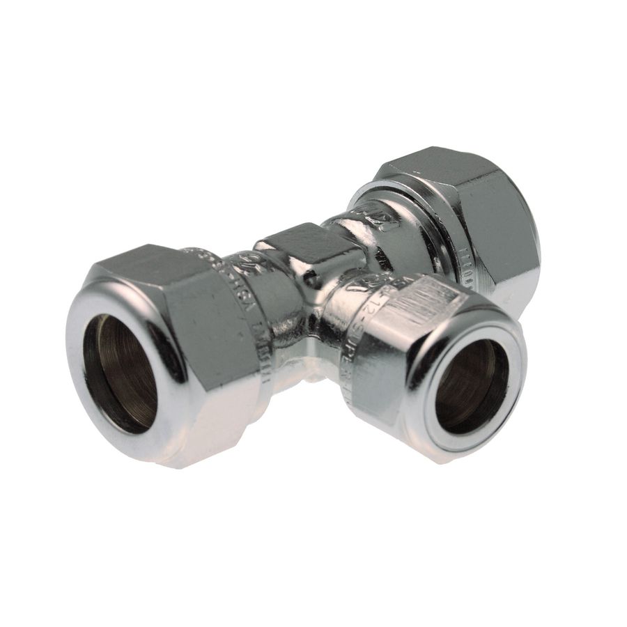 T-koppeling vernikkeld knel 28x15x28mm S1221 k/g