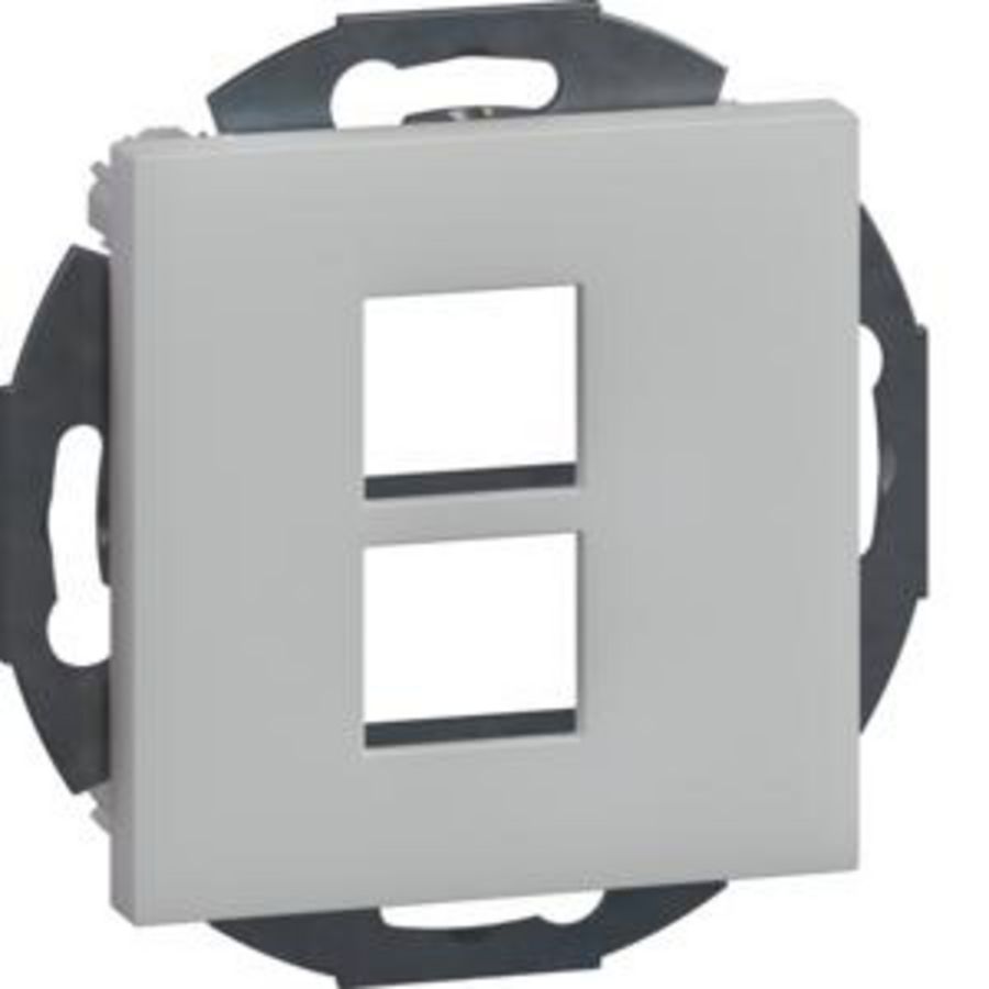 Draagplaat 2V multimedia/data keystone 19,9x14,8mm lgr.