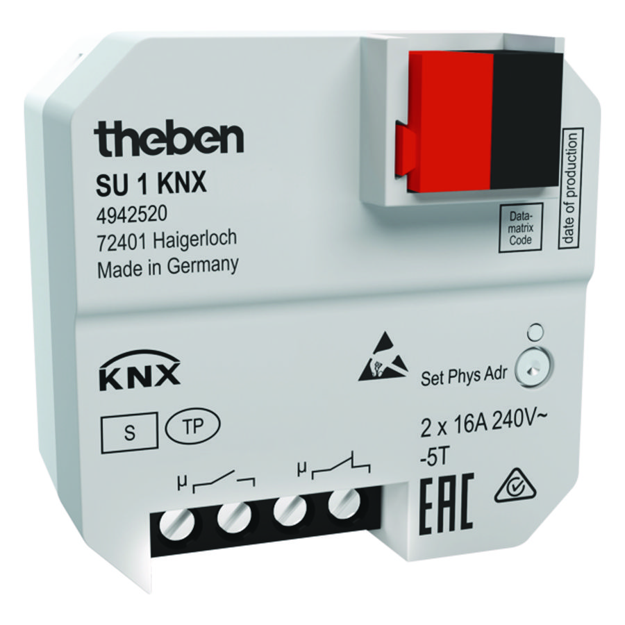 Inbouw schakelator 1 kanaal KNX
