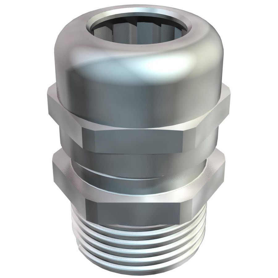 Wartel met lange tap M12 messing vernickelt VVE=50