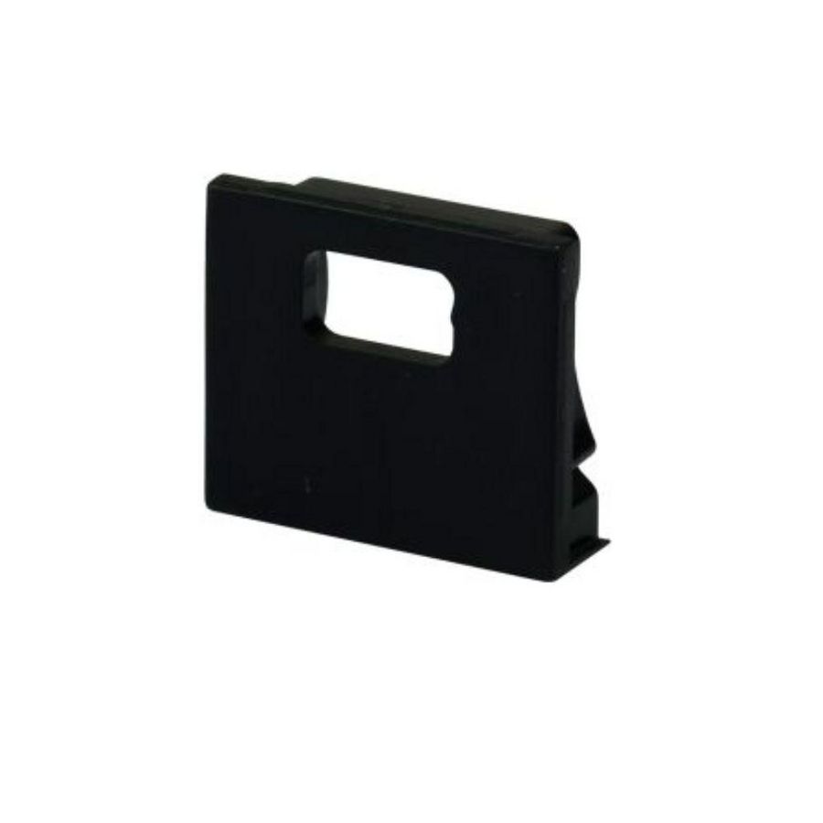 Eindkap E78B voor profiel SL15/NL15 met kabelgoot zwart