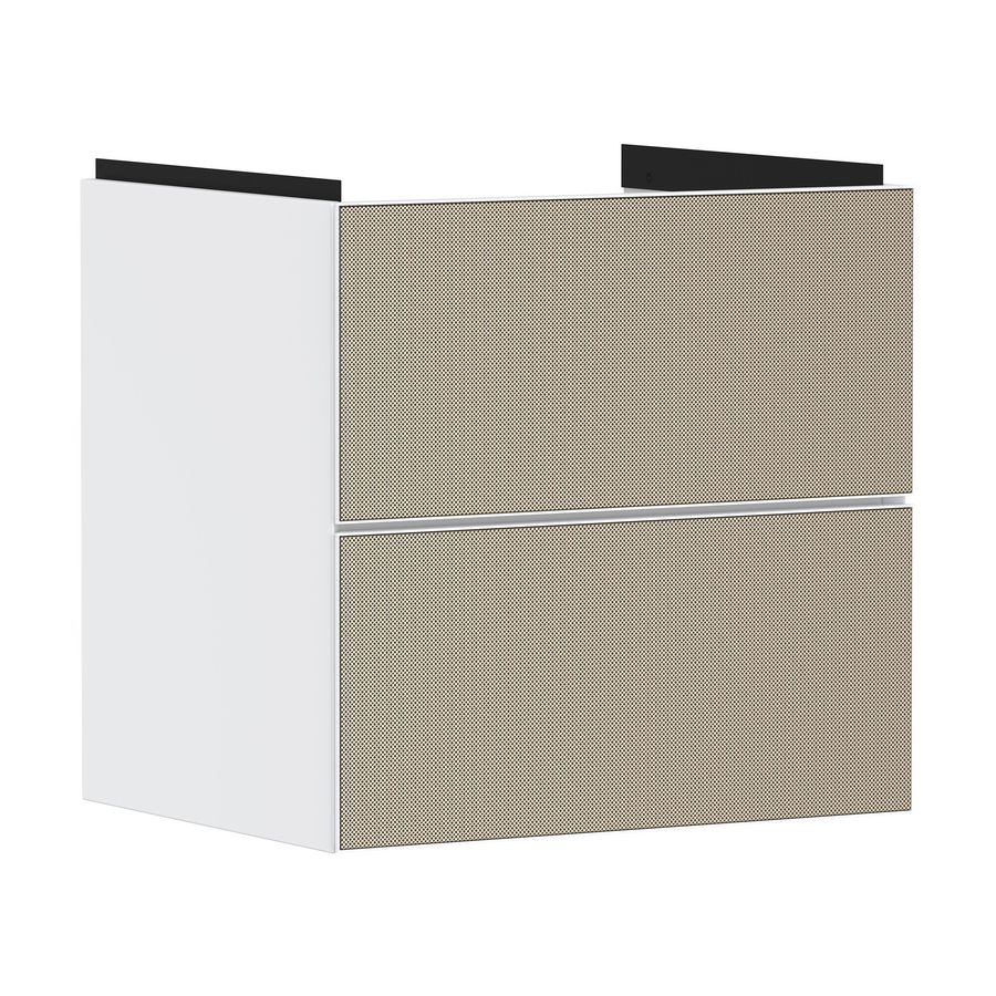 Onderkast mat wit / front patterned bronze 580x475mm 2x la tbv wastafel Xevolos E 54175390