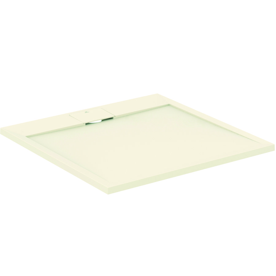 Douchebak I.LIFE ultra flat solid composiet 90x90cm vierkant zandbeige