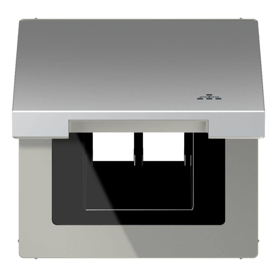 Klapdeksel LS-alum.met symbool Lader