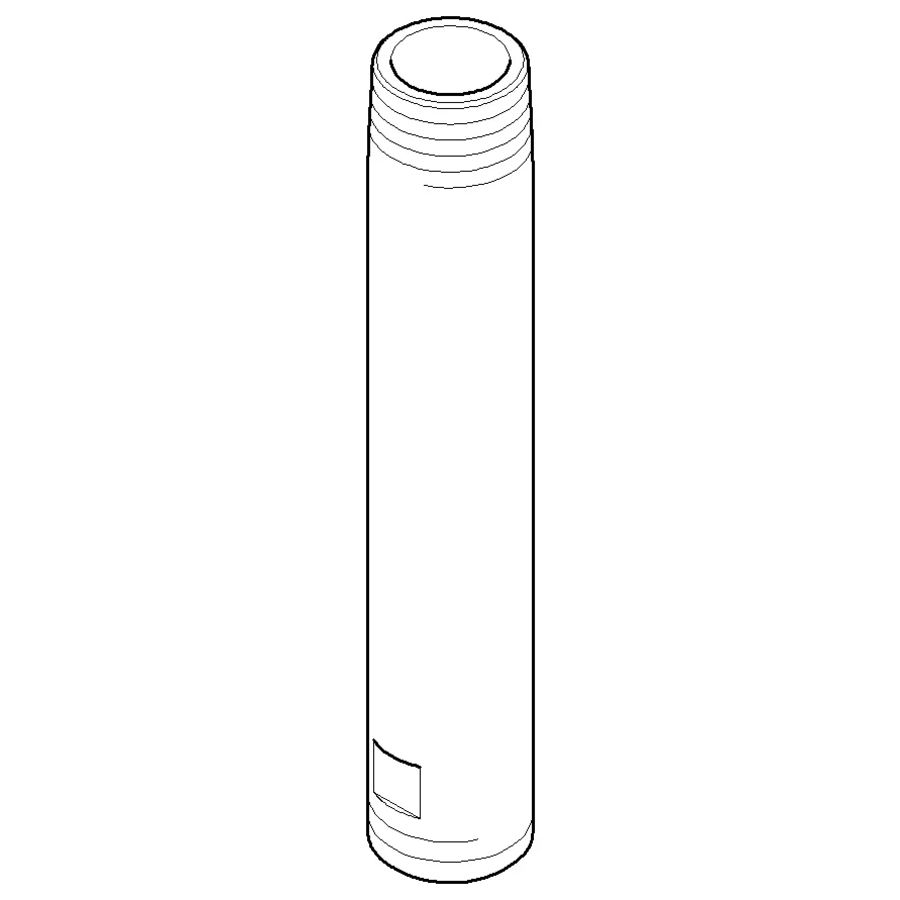 Aansluiting 1/2" 21x120mm Platina