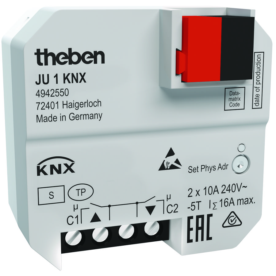 Inbouw jaloezieactor 1 kanaal KNX