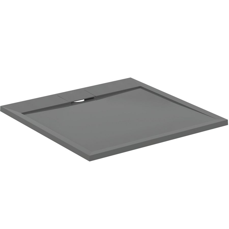 Douchebak I.LIFE ultra flat solid composiet 90x90cm vierkant betongrijs