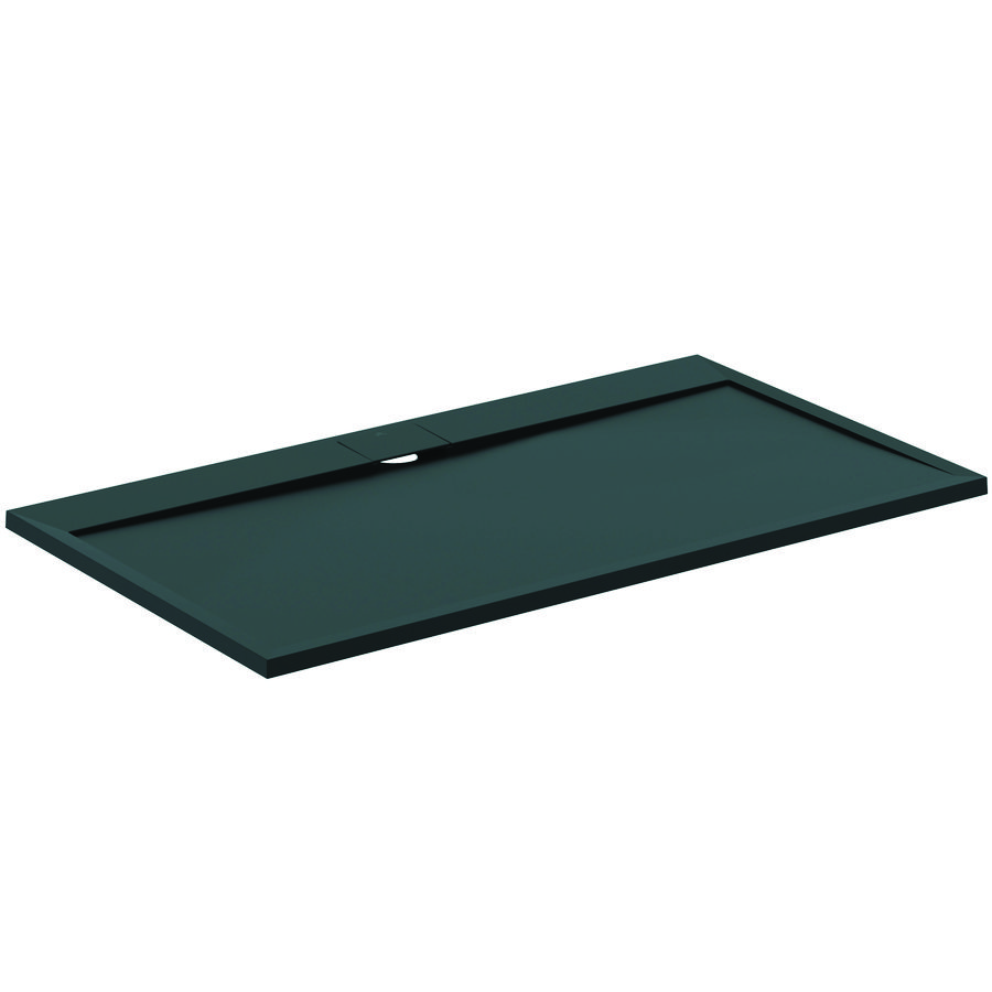 Douchebak I.LIFE ultra flat solid composiet 160x90cm rechthoekig zwart