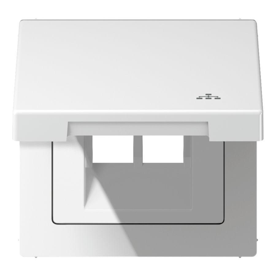 Klapdeksel LS990 alp.wit met symb.LAN