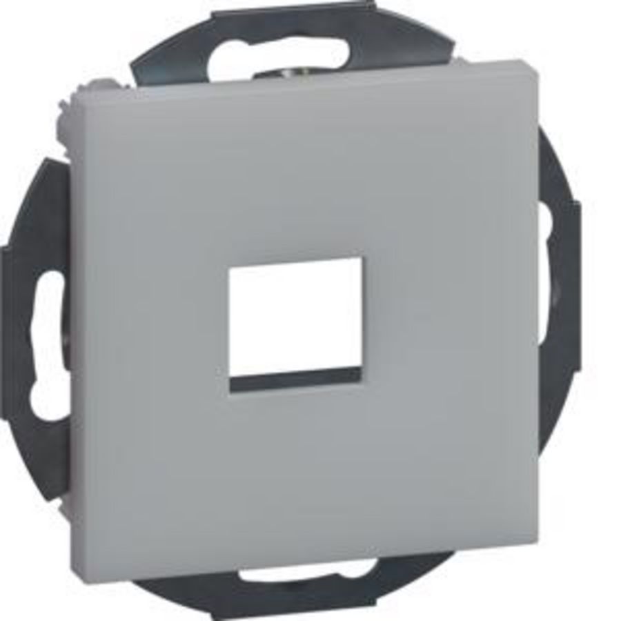 Draagplaat 1V multimedia/data keystone 19,9x14,8mm alu