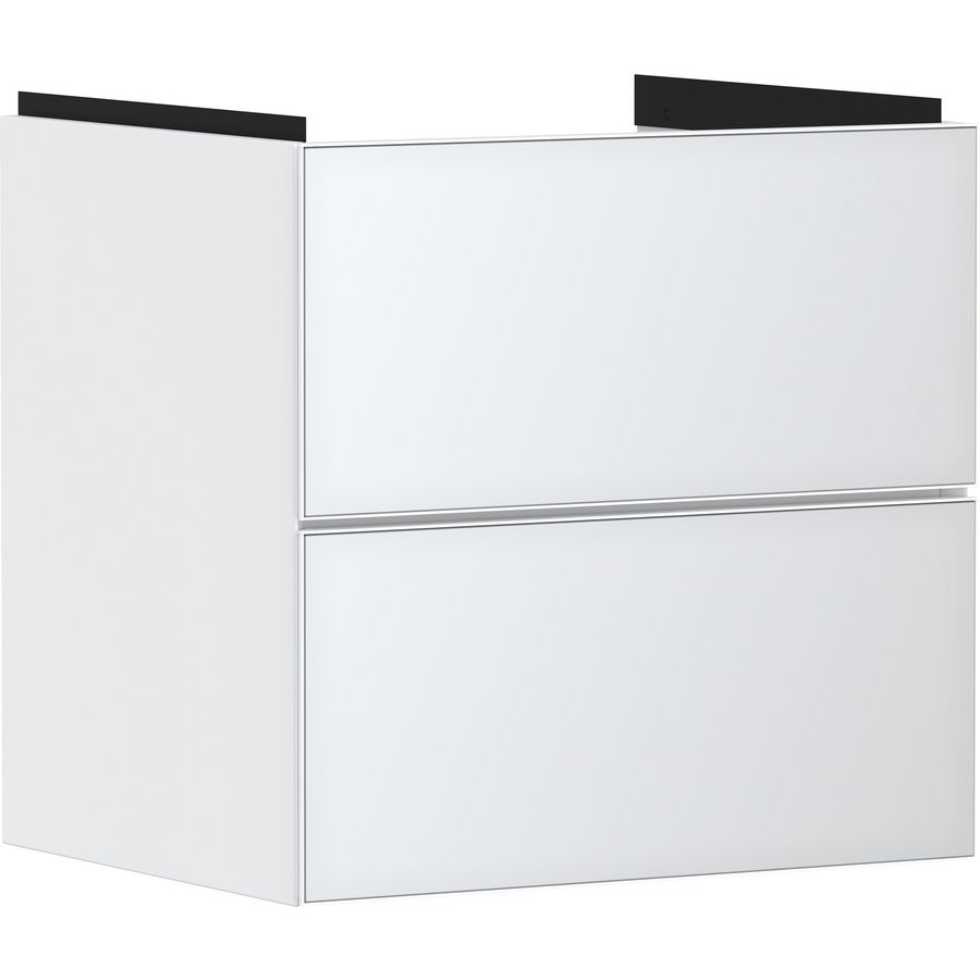Onderkast mat wit / front metalic wit 580x475mm 2x la tbv wastafel Xevolos E 54175320