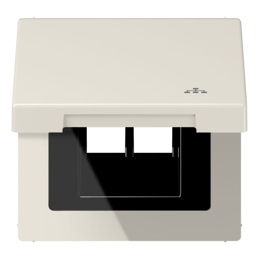 Klapdeksel LS990 wit met symb.LAN