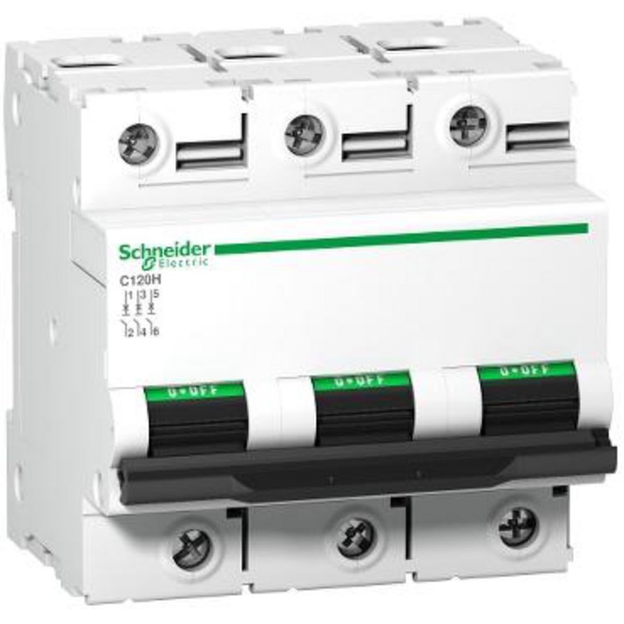Installatieautomaat 3-polig In= 100A B-karakteristiek C120H