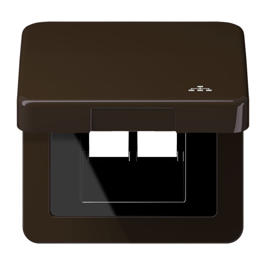Klapdeksel CD500 bruin met symb.LAN