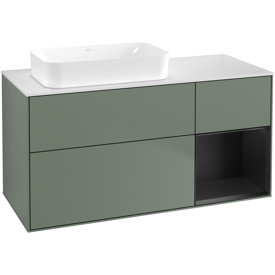 Wastafelonderkast Finion 1200x603x501mm Olive Matt Lacquer G691PDGM