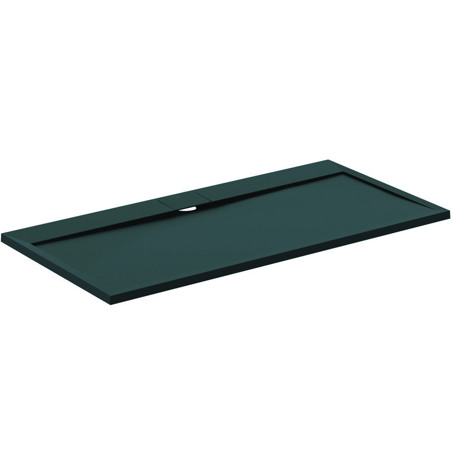 Douchebak I.LIFE ultra flat solid composiet 160x80cm rechthoekig zwart