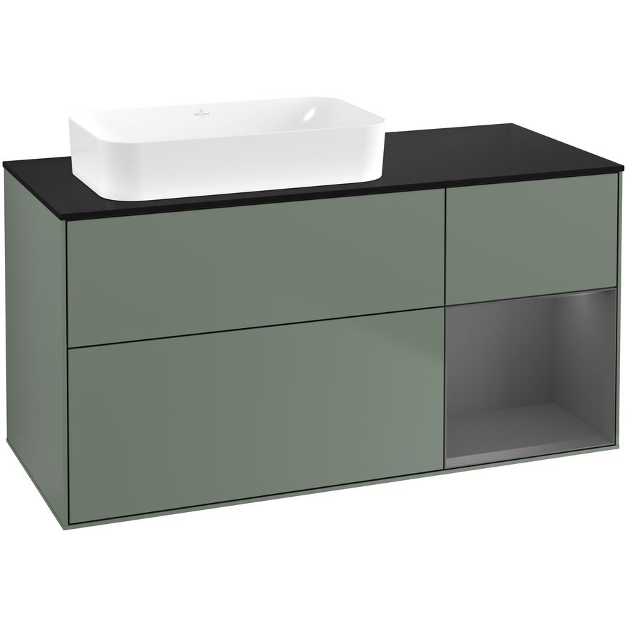 Wastafelonderkast Finion 1200x603x501mm Olive Matt Lacquer G692GKGM