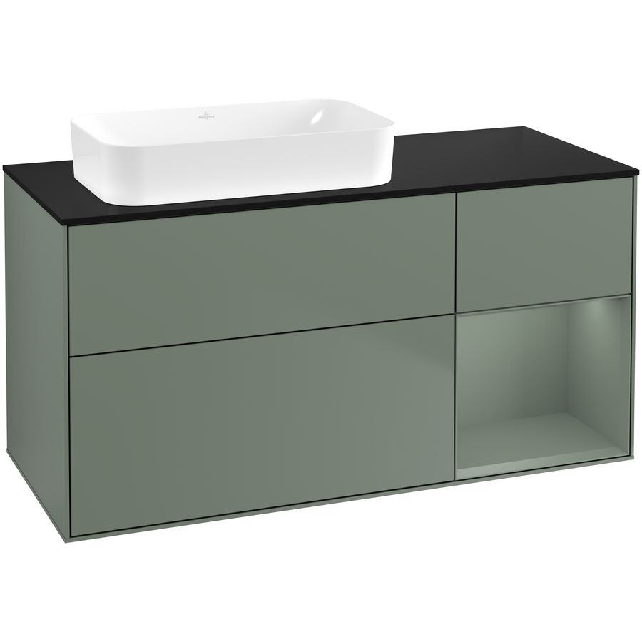 Wastafelonderkast Finion 1200x603x501mm Olive Matt Lacquer G692GMGM