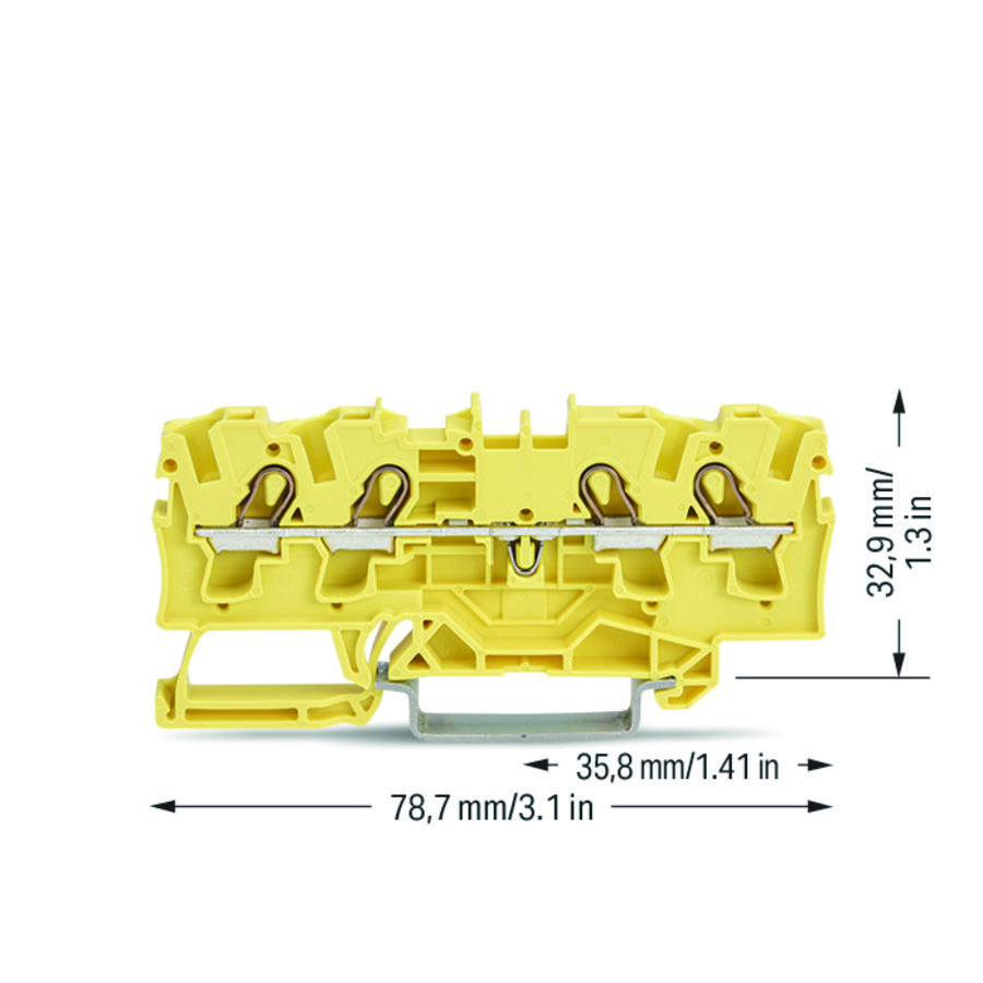 4-draads rijg 4mm² voor Ex e II-geel VVE=50