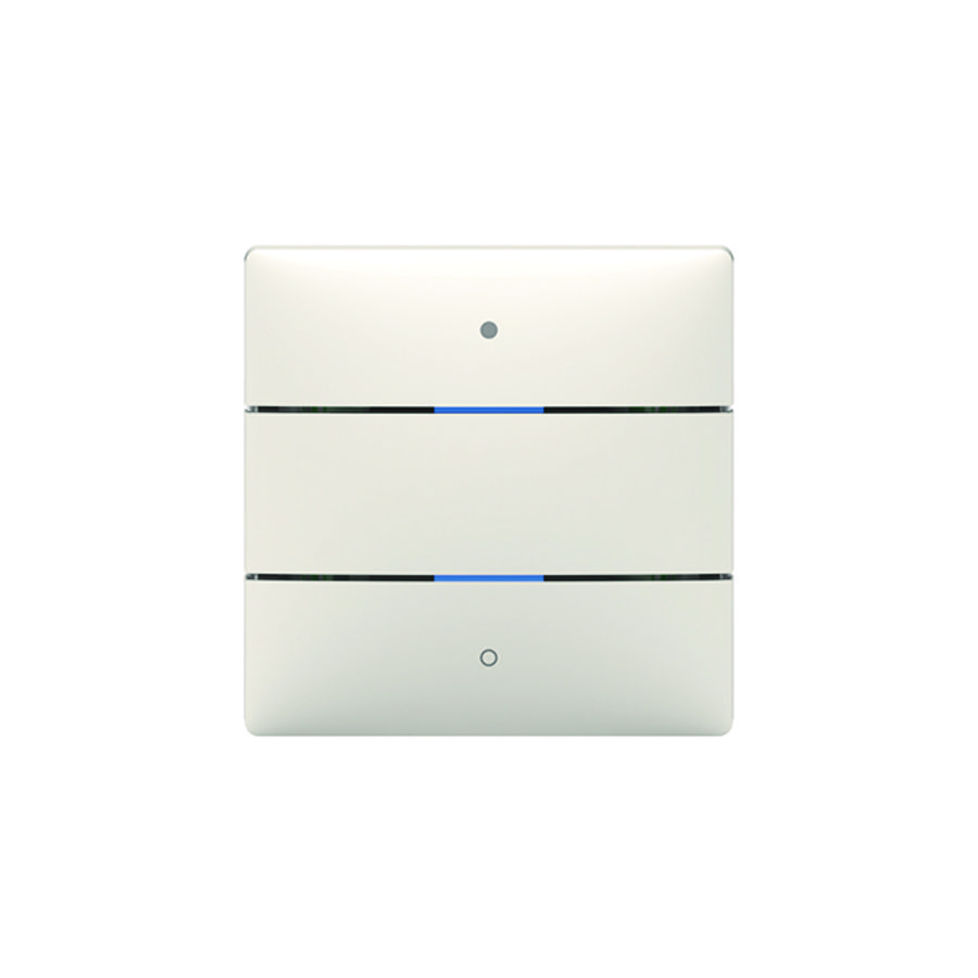 Tastsensor met 2 toetsen en 2 status LEDs KNX