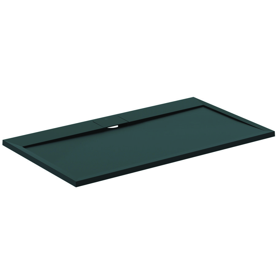 Douchebak I.LIFE ultra flat solid composiet 140x80cm rechthoekig zwart