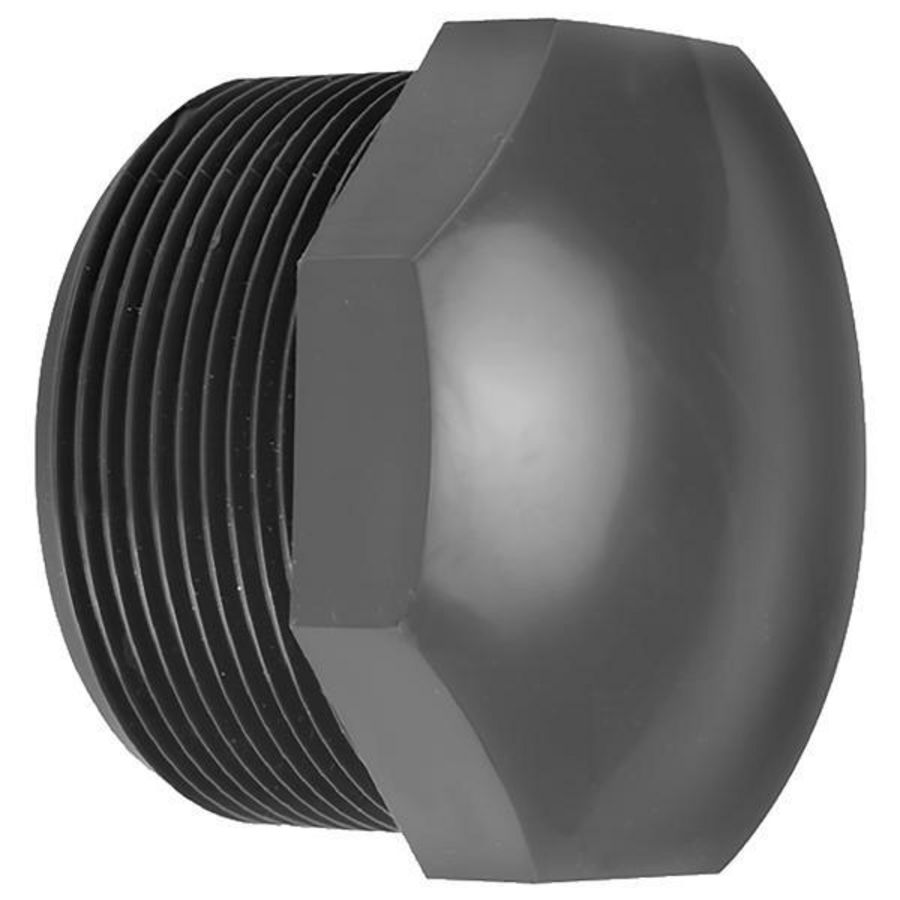 PVC draadplug 1.1/4" conisch PN10 grijs