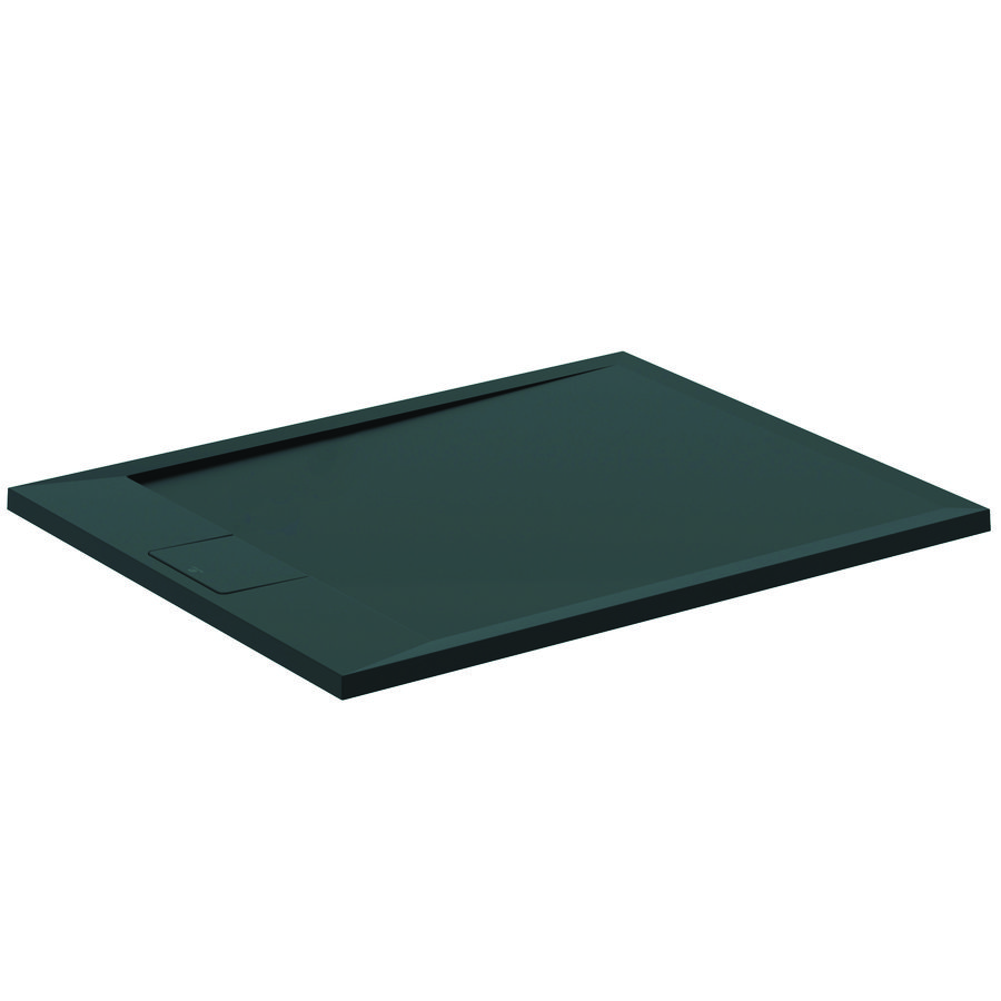 Douchebak I.LIFE ultra flat solid composiet 100x80cm rechthoekig zwart