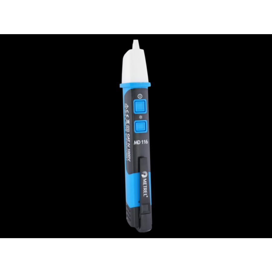 Spanningsdetector met optische en akoestische indicator