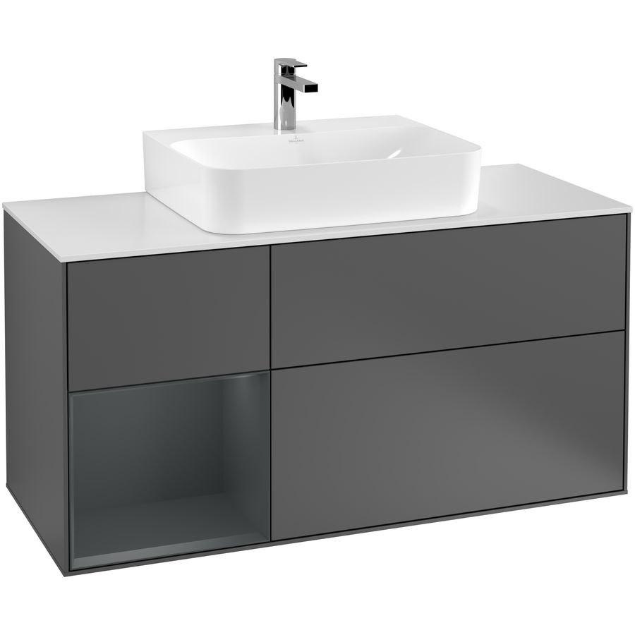 Wastafelonderkast Finion 1200x603x501mm Antr. Matt Lacquer F161HGGK