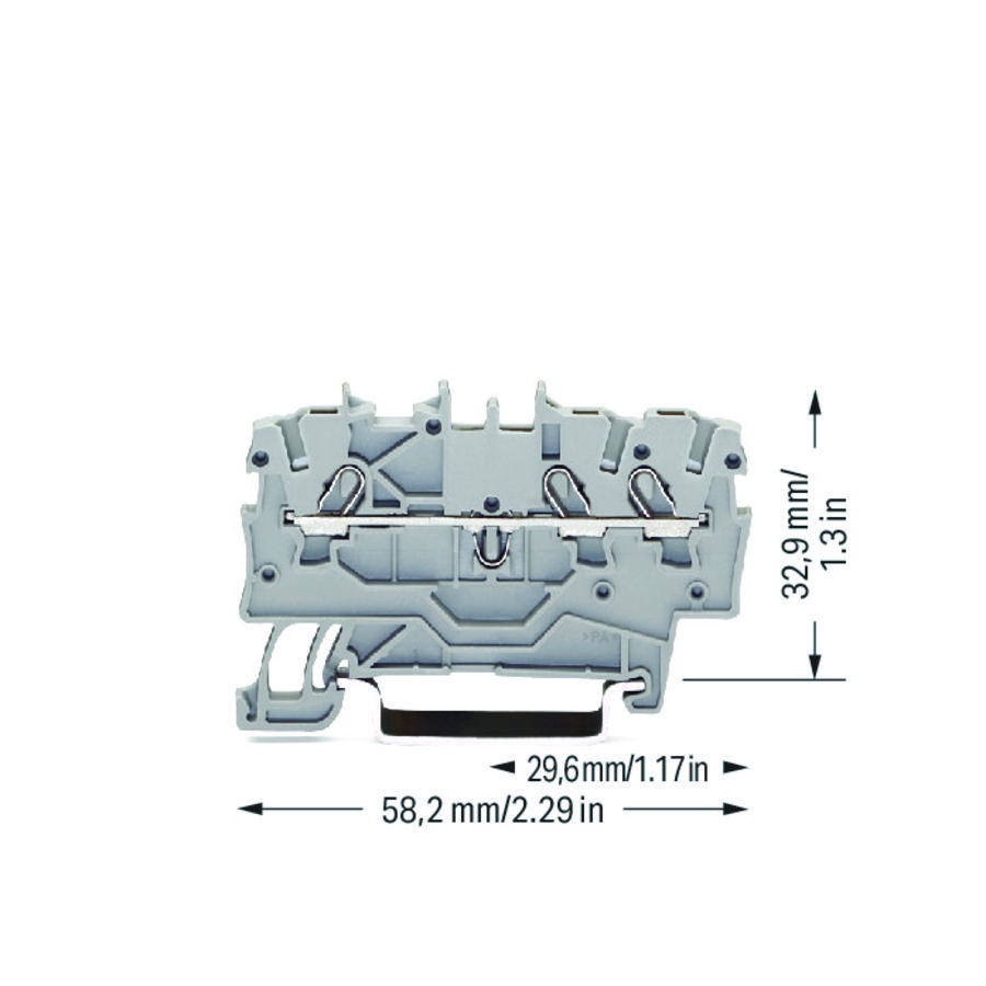 3-draads rijg 1mm² voor Ex e II- VVE=100