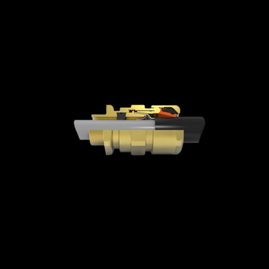 Wartel messing Exe/Exd arm.klem O-1/2NPT loodmantel