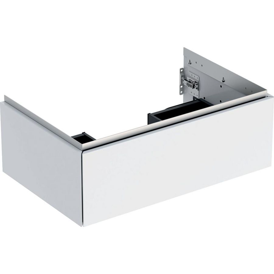Wastafelonderkast 1x la 75cm wit hoogglans ONE